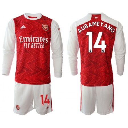 Maillot de Foot Arsenal Pierre-Emerick Aubameyang 14 Enfant Domicile 2020-2021 ML